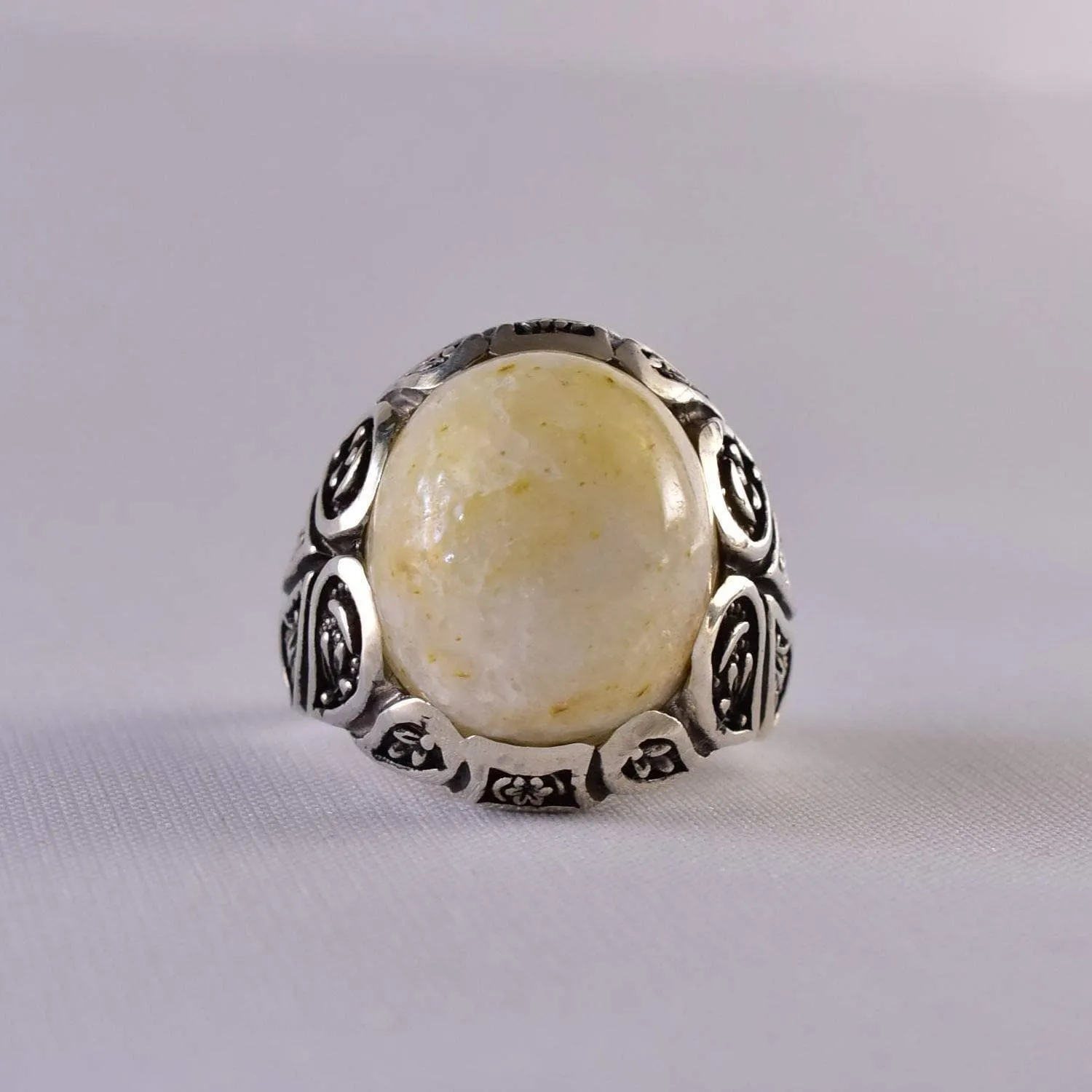 Noor Al-Qalb (Dur Najaf - Quartz) Sterling Silver Ring