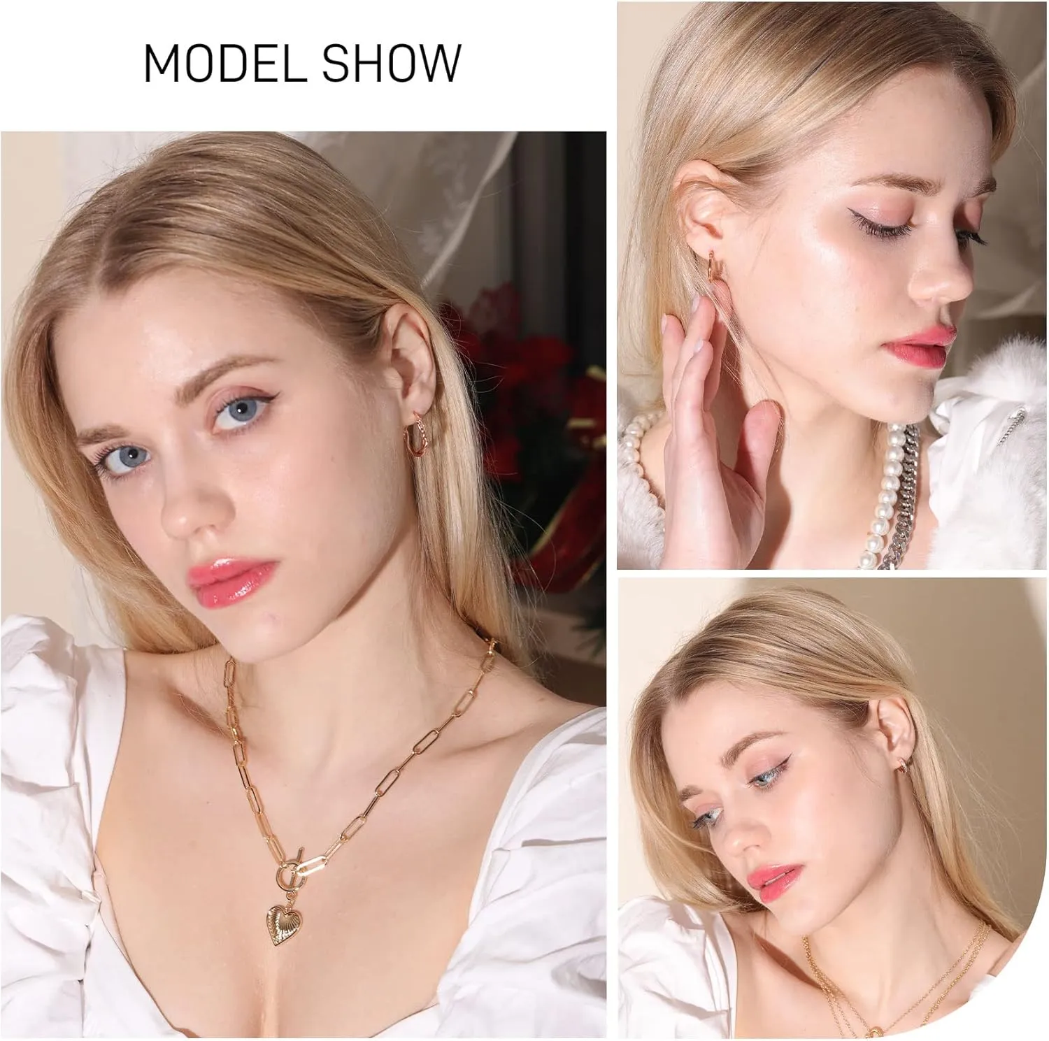 PABBEU Gold Hoop Earrings for Women Sterling Silver Post Small Gold Hoop Earrings 14k Real Gold Tiny Hypoallergenic Small Hoop Earrings Set for Women Men 13/15 /20mm