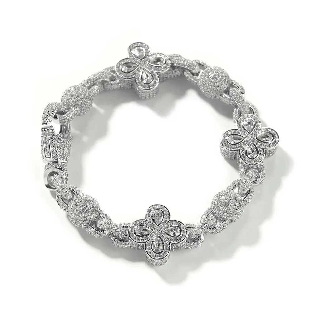 Paved Colorful Iced Out Bling Ball Chain