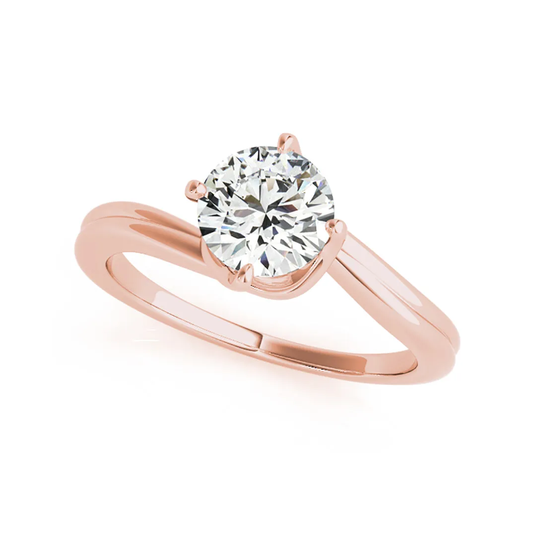 Perfectly Design Round Brillaint Cut Solitaire Diamond Engagement Ring(  0.5 CTW)