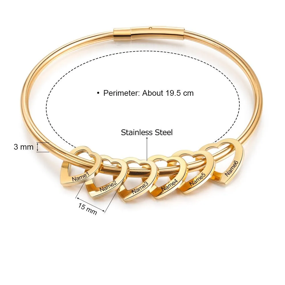 Personalized 2 Names Bracelets For Women