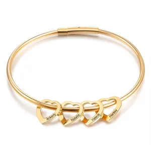 Personalized 4 Names Bracelets For Women