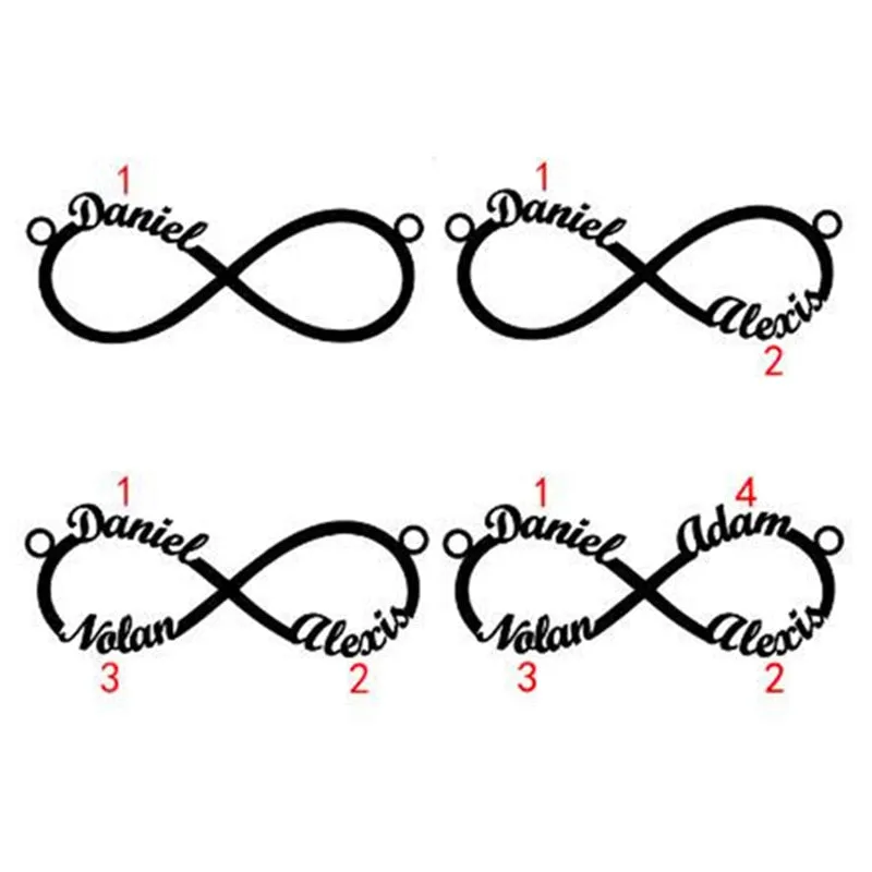 Personalized Couple Names Bracelet. Infinity Bracelet. Custom Jewelry. WickedYo