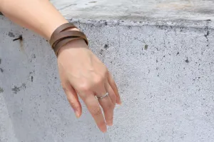 Personalized leather long wrap bracelets