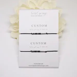 Personalized morse code bracelets set
