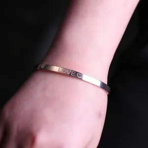 Personalized Name Minimalist and Thin Bangle Bracelet