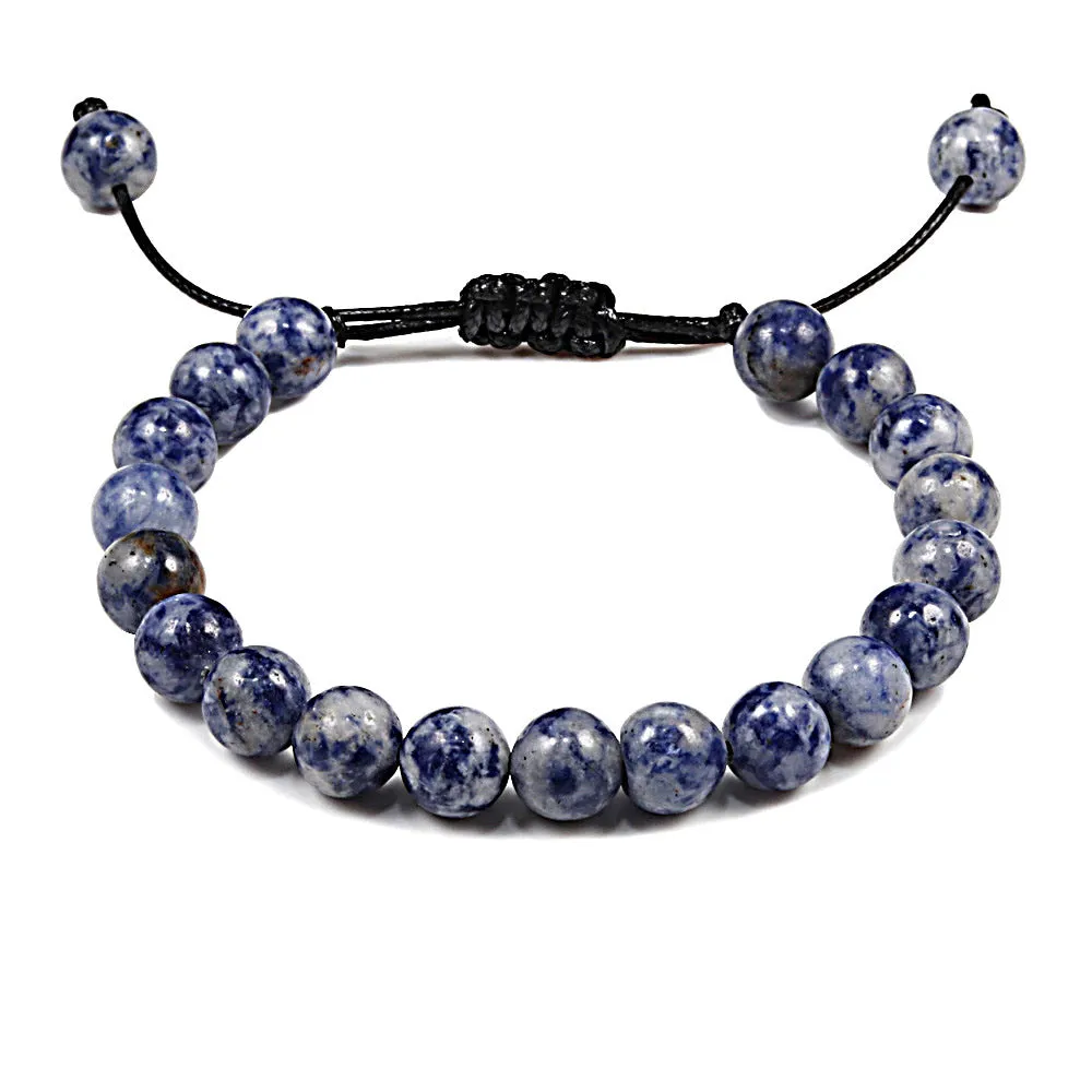 Personalized Volcanic Stone Tiger Eye Chain Couple Bracelet