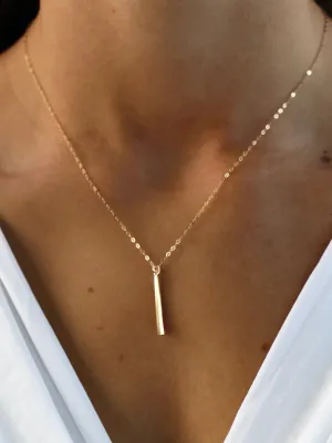 Petite Bar Gold Necklace
