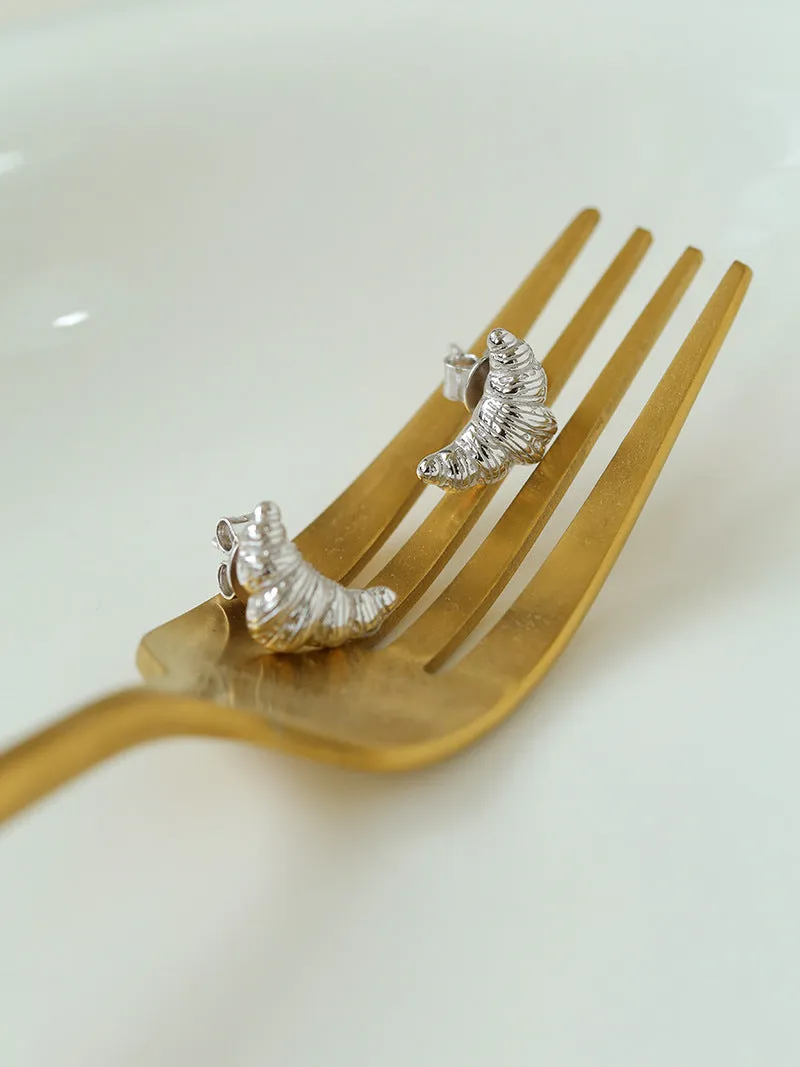 Petite Croissant Stud Earrings