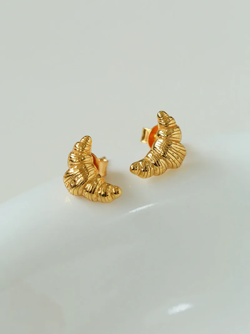 Petite Croissant Stud Earrings