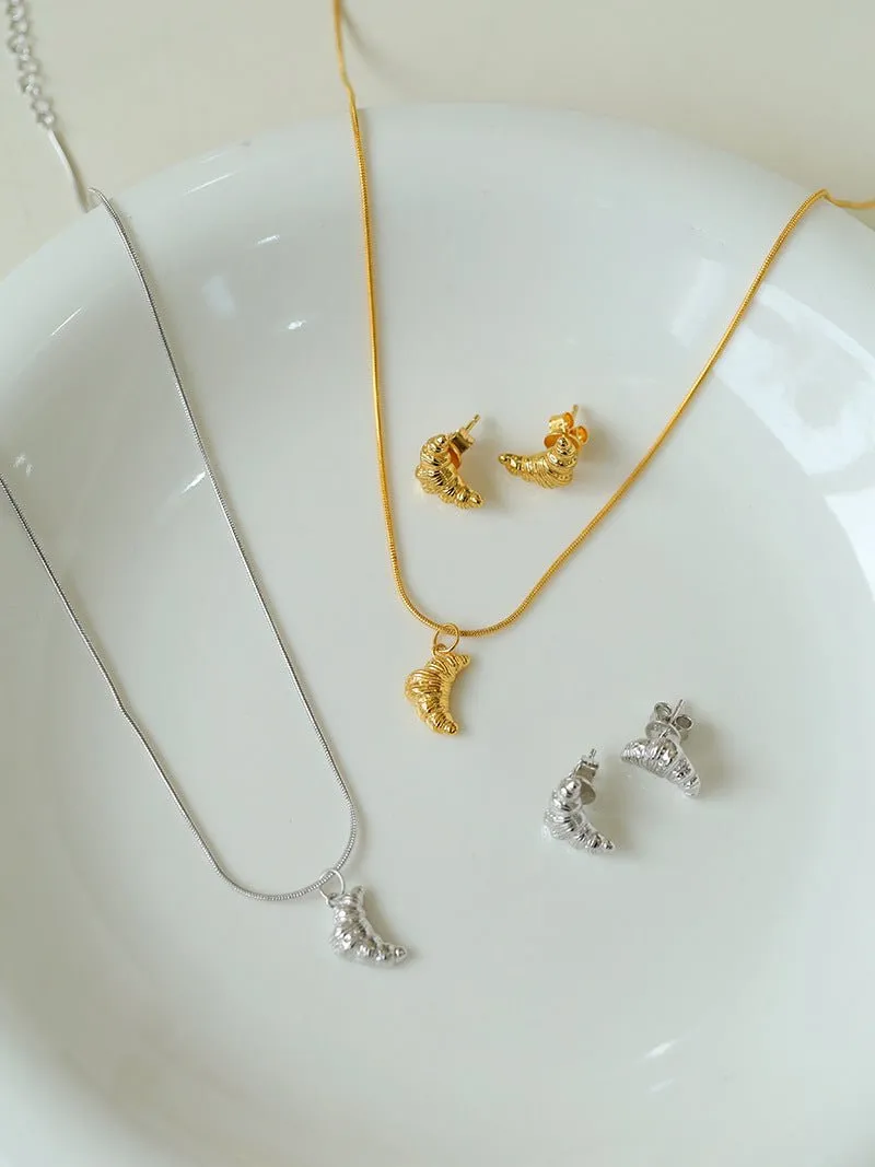 Petite Croissant Stud Earrings