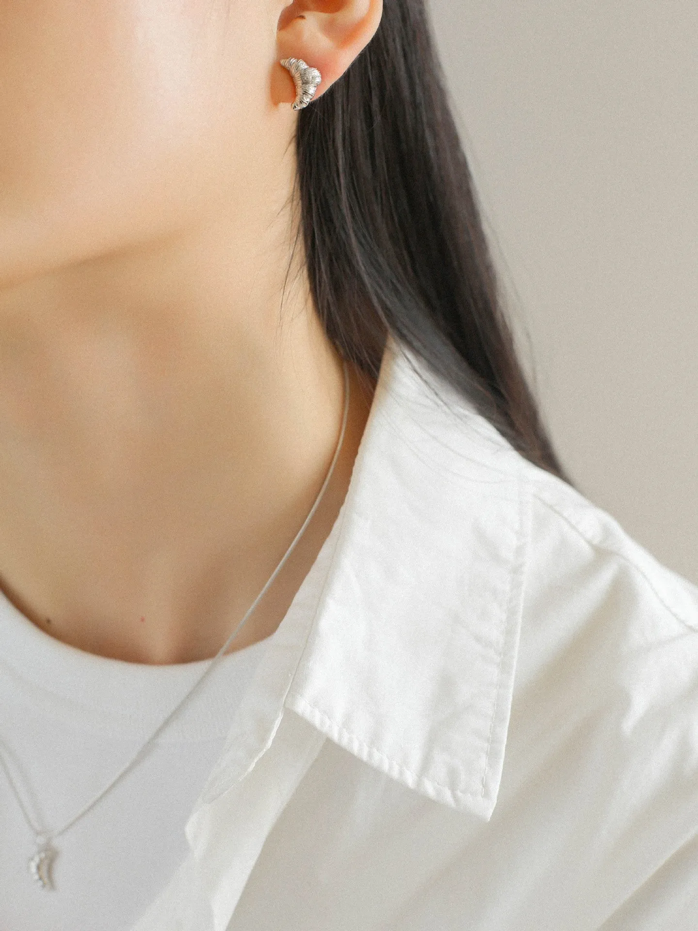 Petite Croissant Stud Earrings
