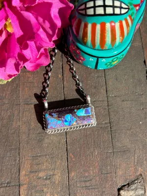Purple Mohave Kingman Bar Necklace #1