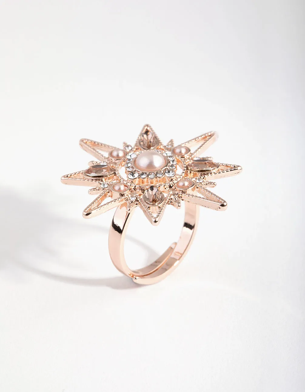 Rose Gold Statement Star Ring