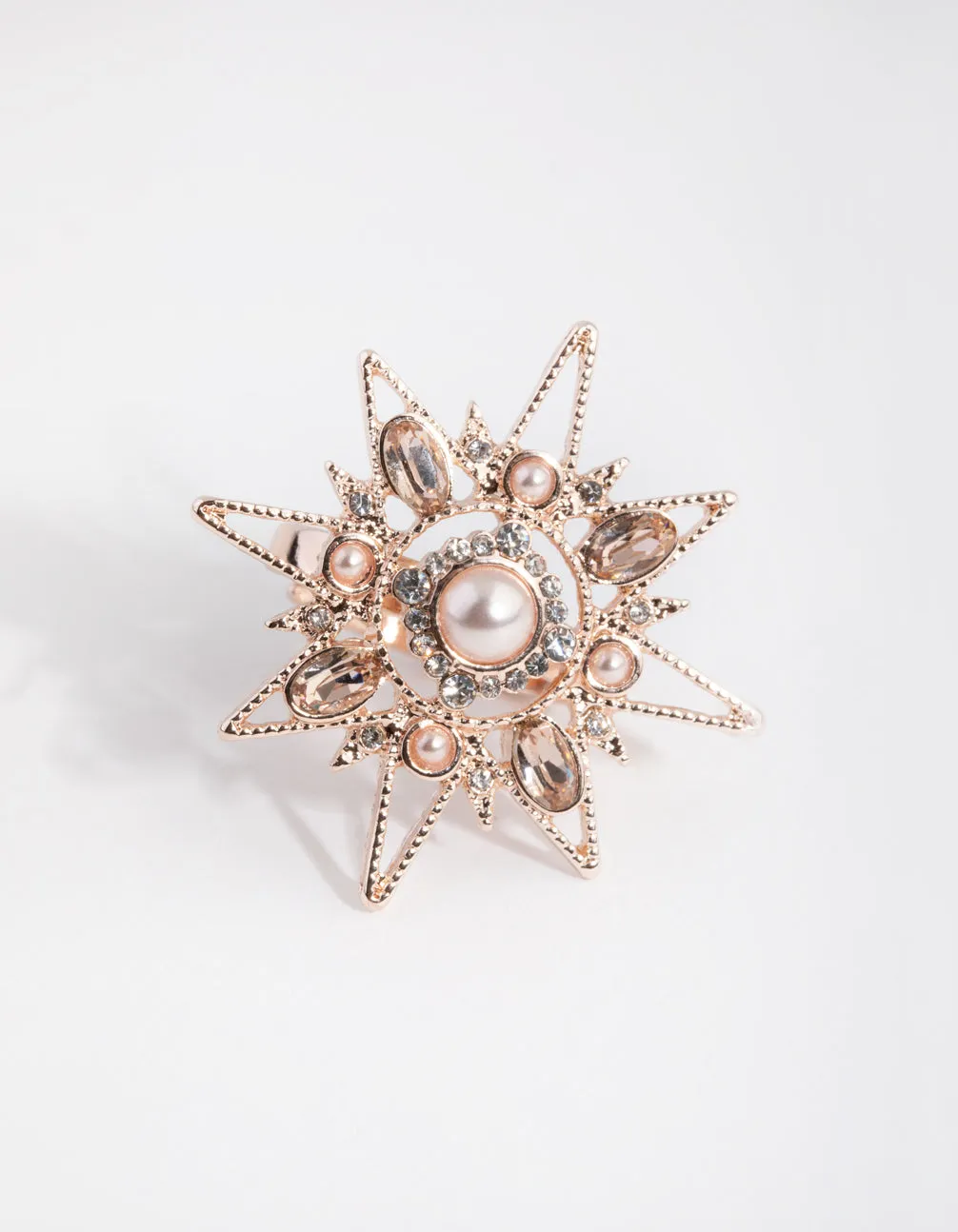Rose Gold Statement Star Ring
