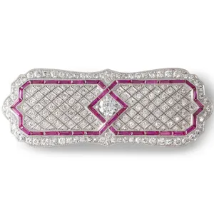 Ruby and Diamond Brooch
