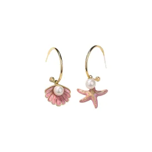 Sea Beauty Pink Earrings