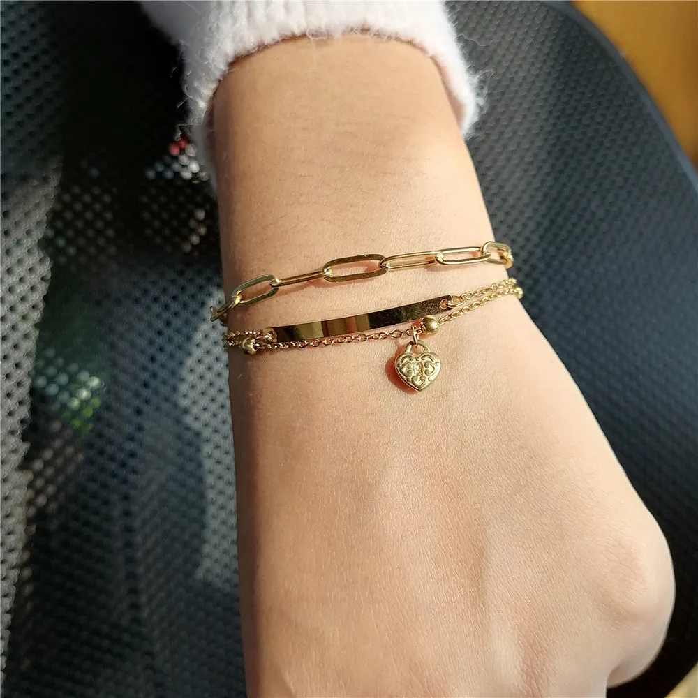 Shop Personalized Heart Bead Necklace Bracelets