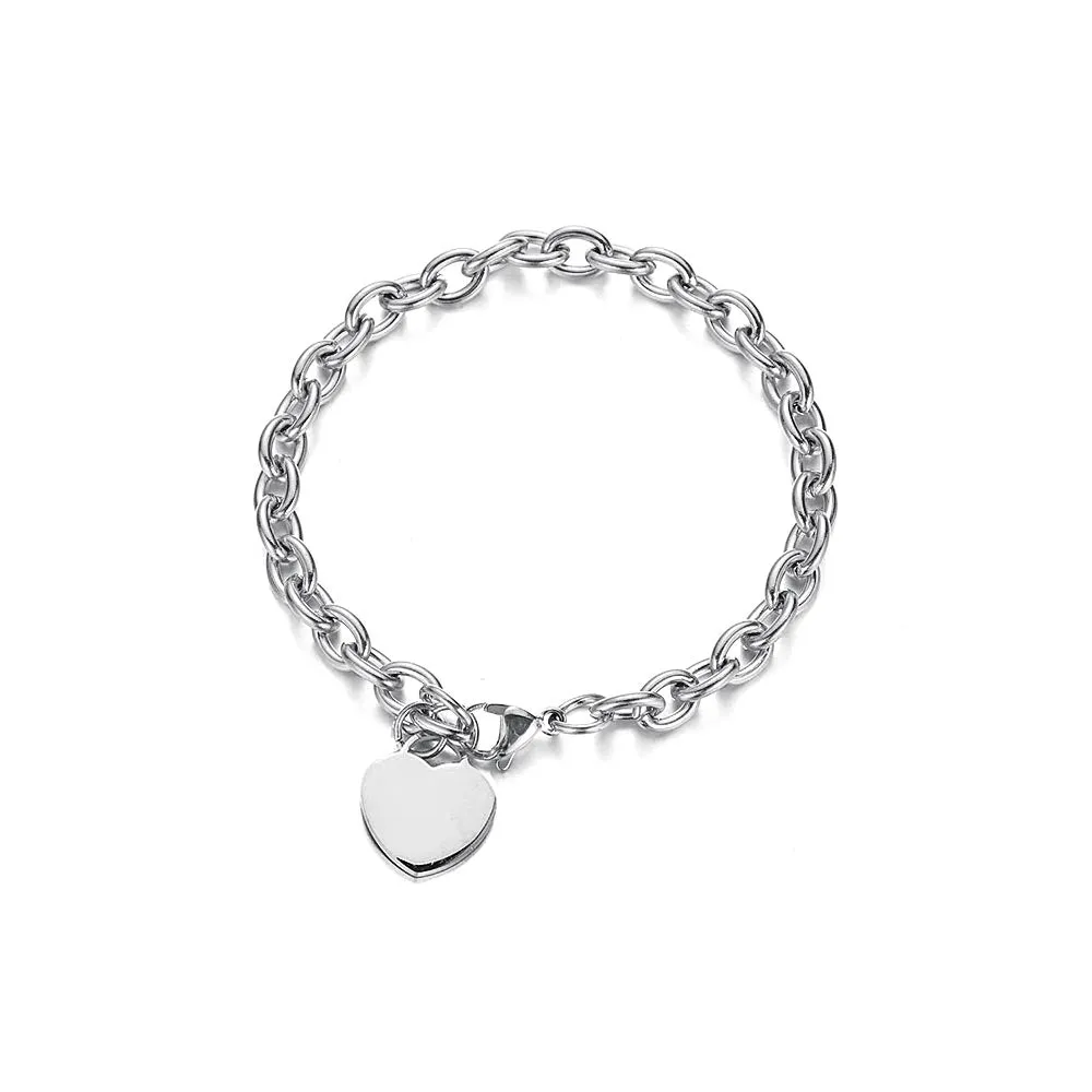 Shop Personalized Heart Glossy Bracelets