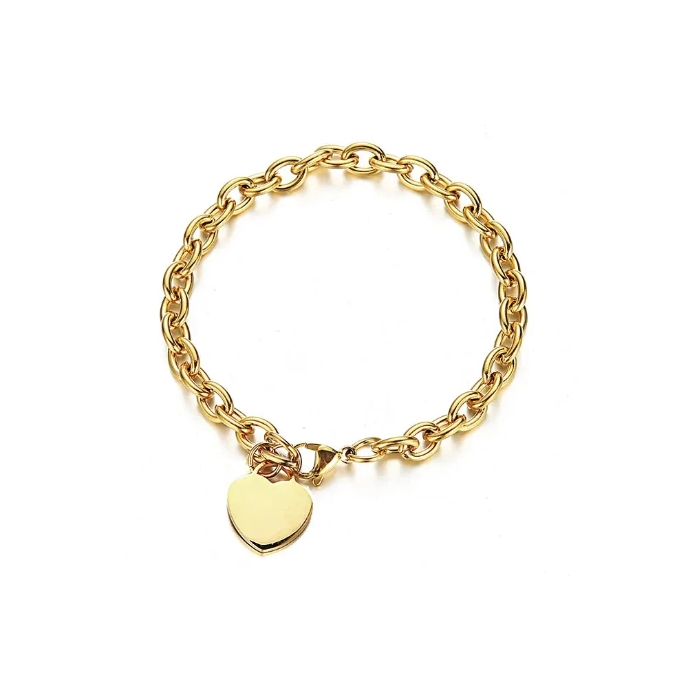 Shop Personalized Heart Glossy Bracelets