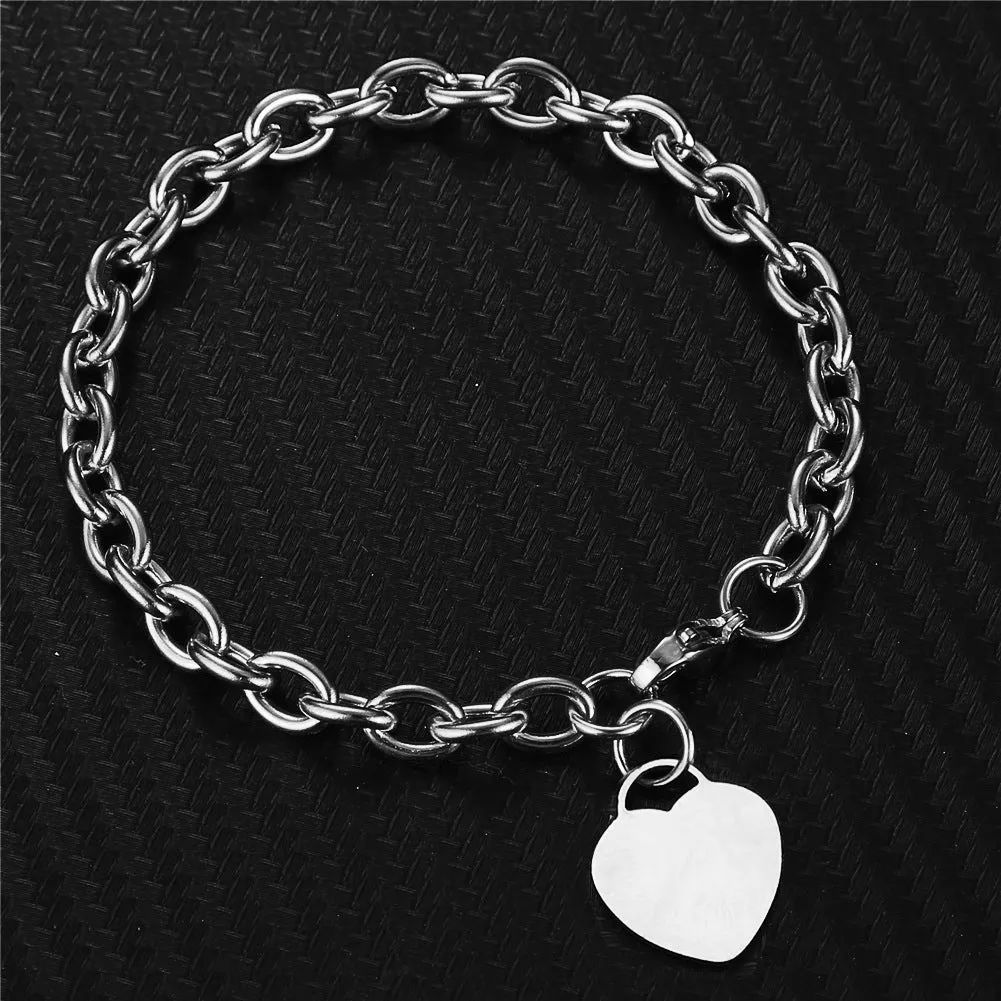 Shop Personalized Heart Glossy Bracelets