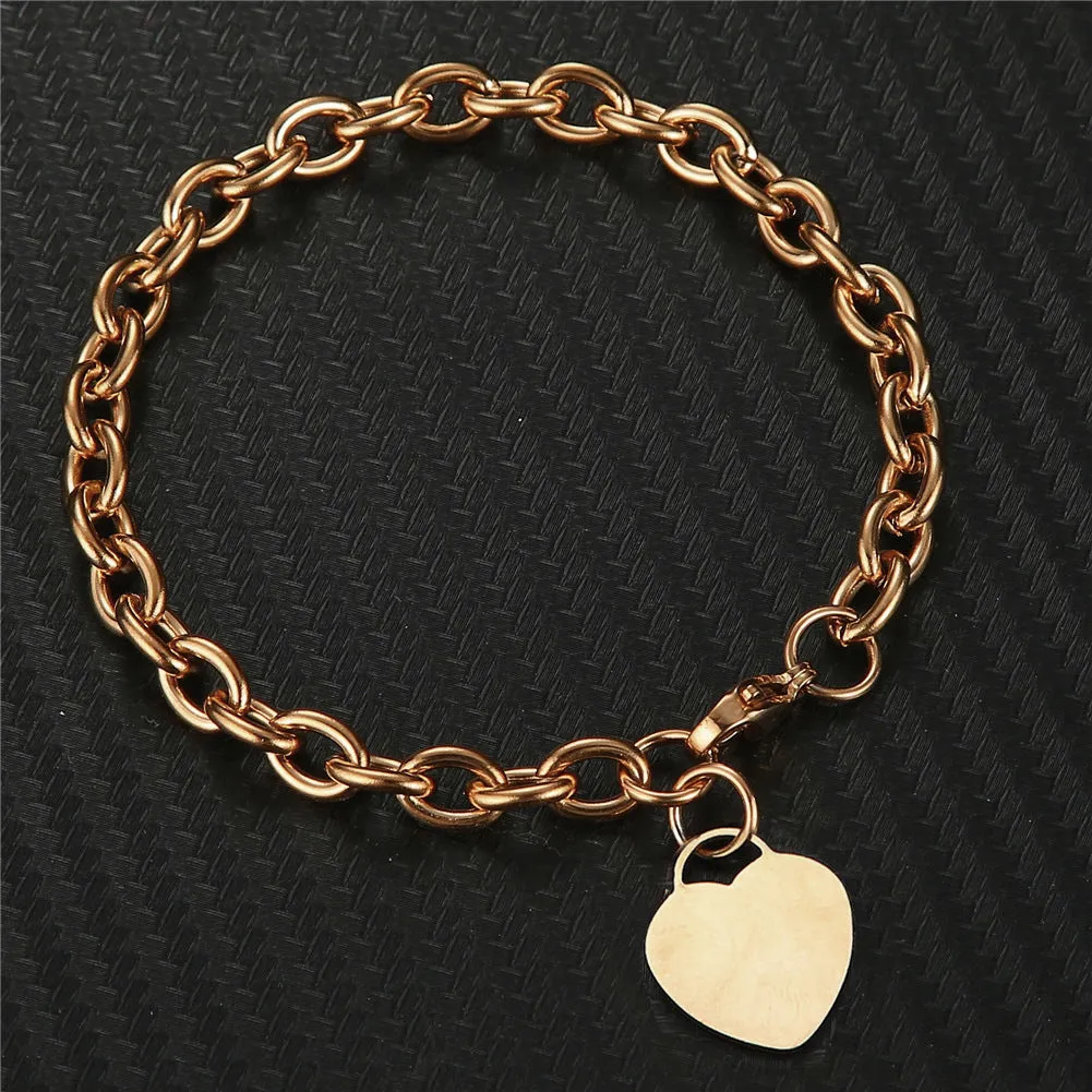 Shop Personalized Heart Glossy Bracelets