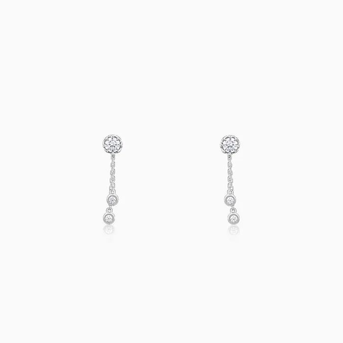 Silver Elegance On The Rise Earrings