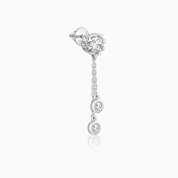 Silver Elegance On The Rise Earrings