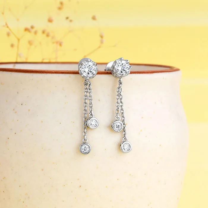 Silver Elegance On The Rise Earrings