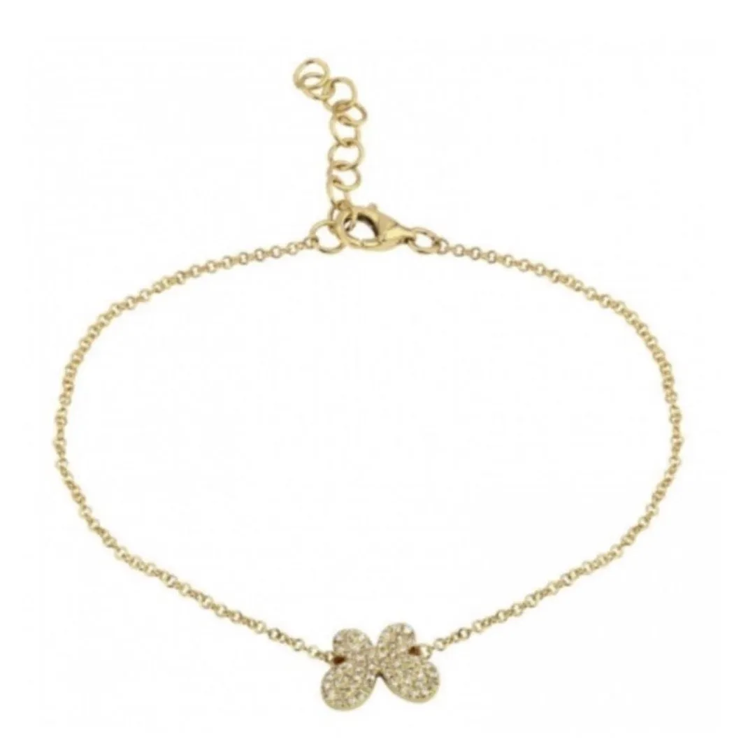 Single Butterfly Diamond Bracelet