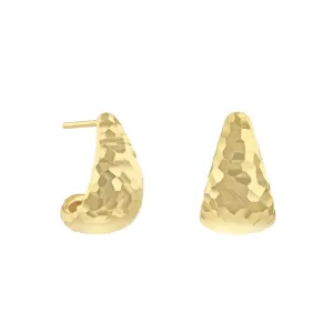Soleil Collection Diamond Cut Patterned Hoops | 9K Solid Yellow Gold