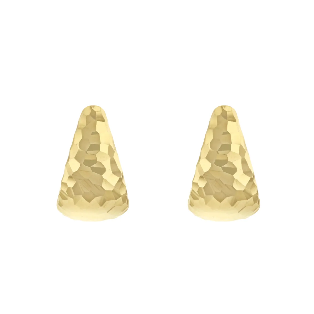 Soleil Collection Diamond Cut Patterned Hoops | 9K Solid Yellow Gold