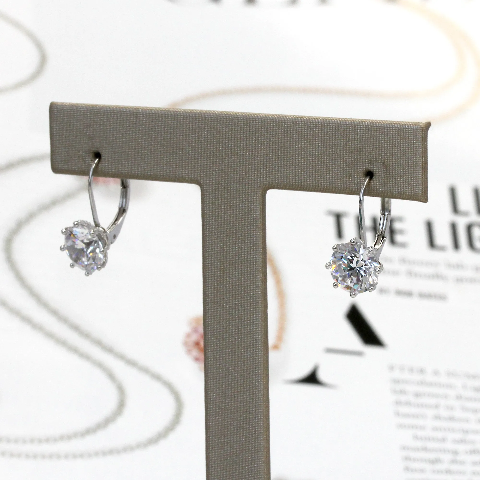 Sterling Silver Queen's Crown Drop Earring