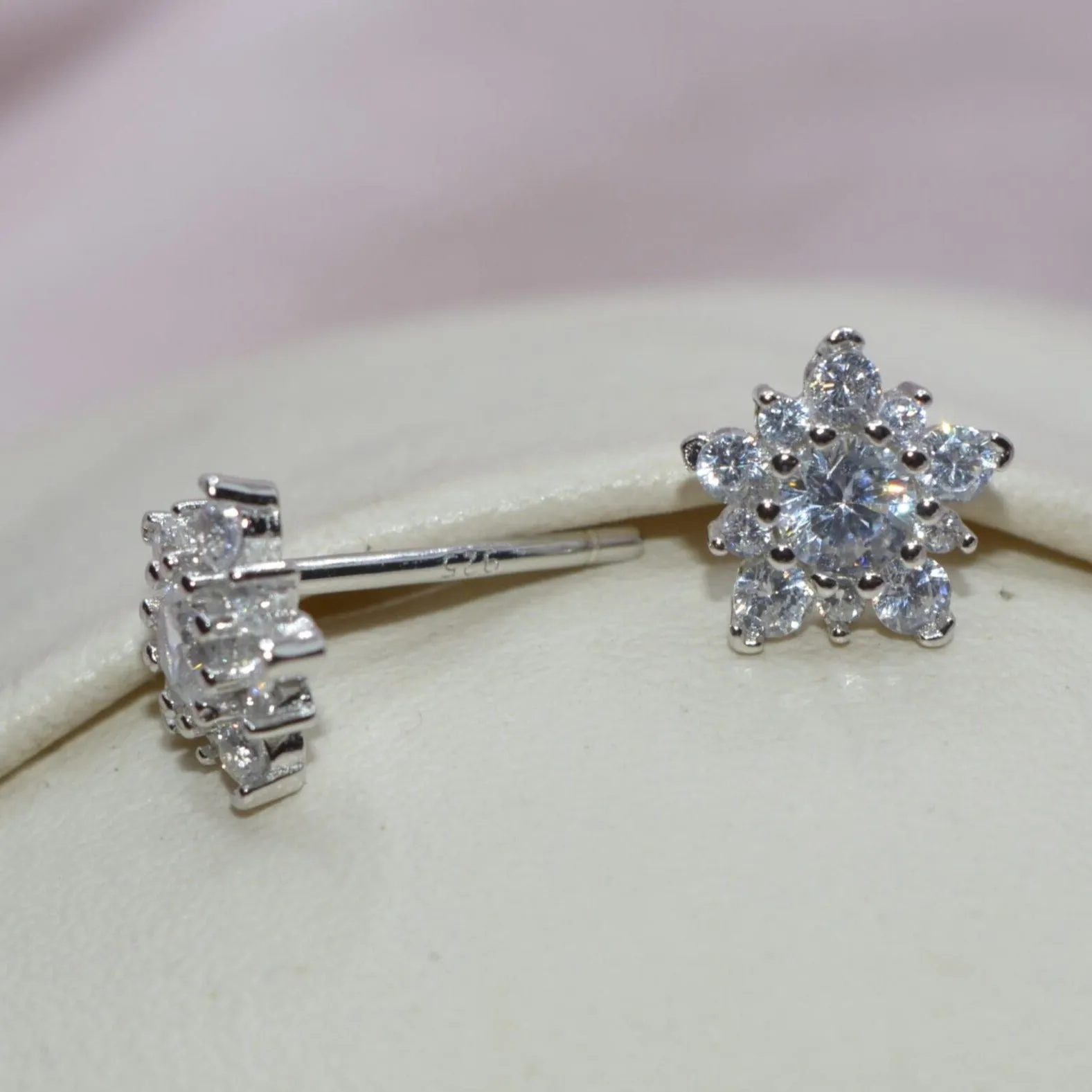 Stone-Studded Blossoms Earrings