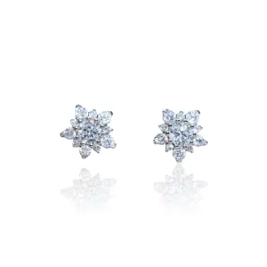 Stone-Studded Blossoms Earrings