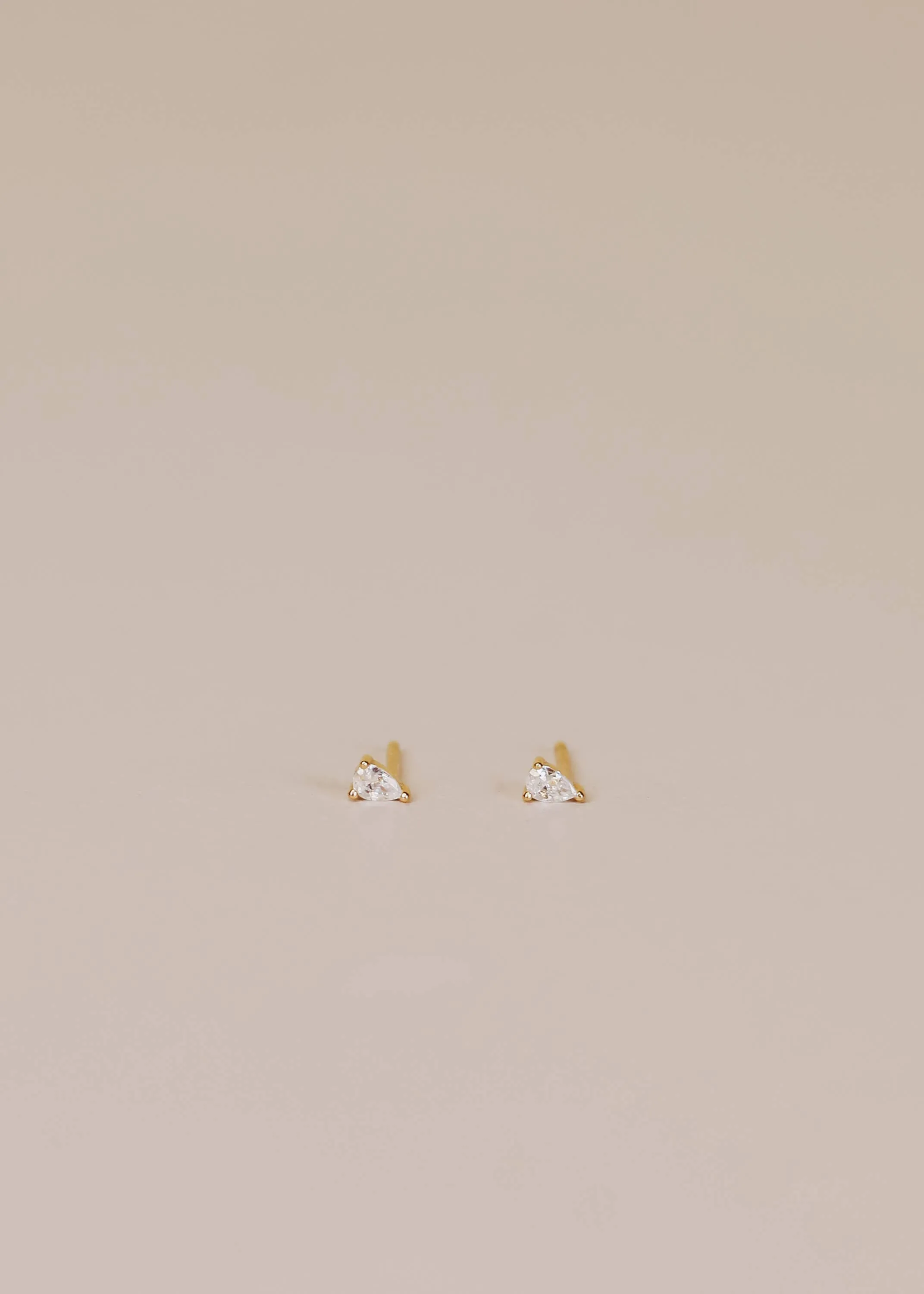 Teardrop - Clear CZ - Earring
