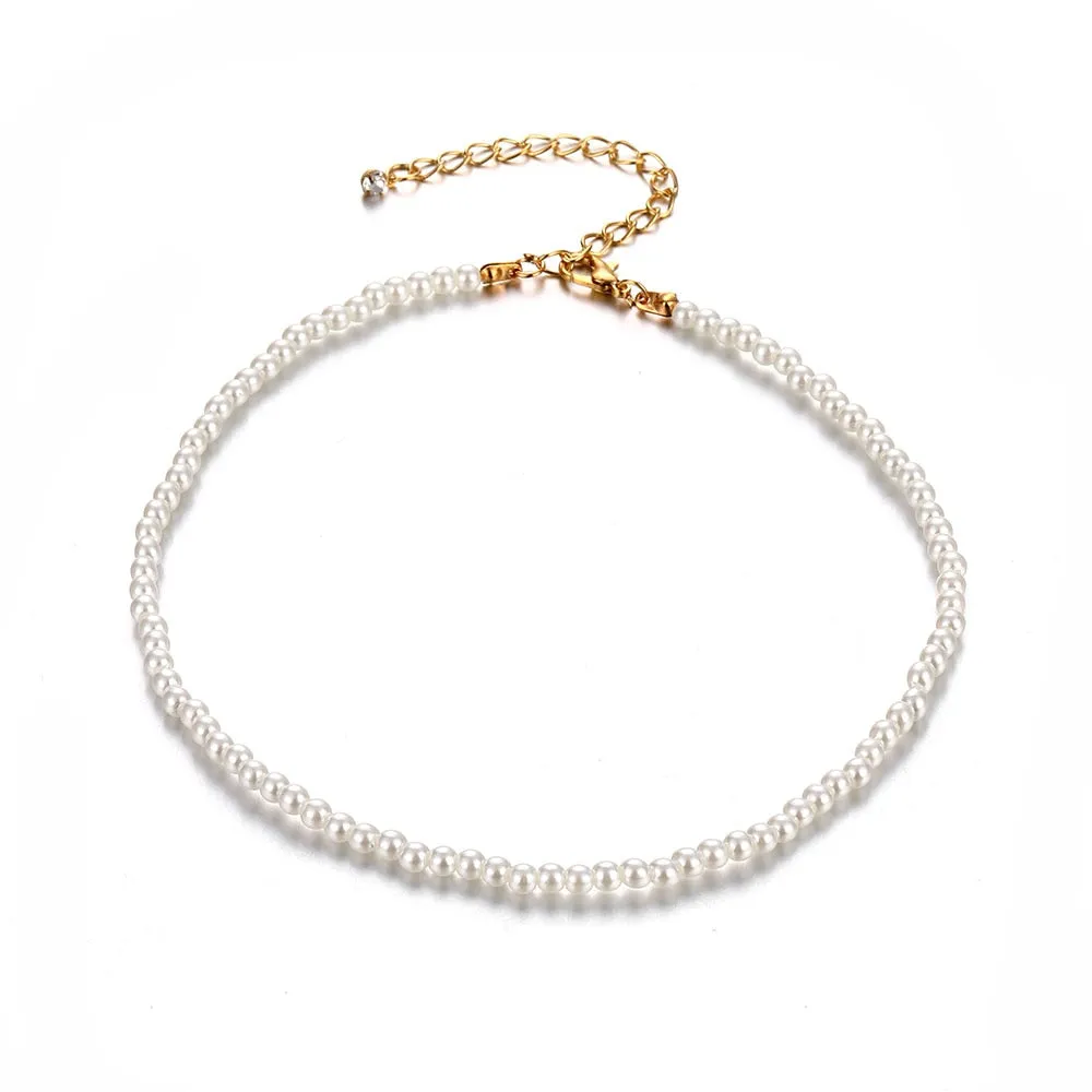 Thick Chain Toggle Clasp Necklaces Mixed Linked Circle Necklaces for Women Minimalist Choker Necklace Hot Jewelry