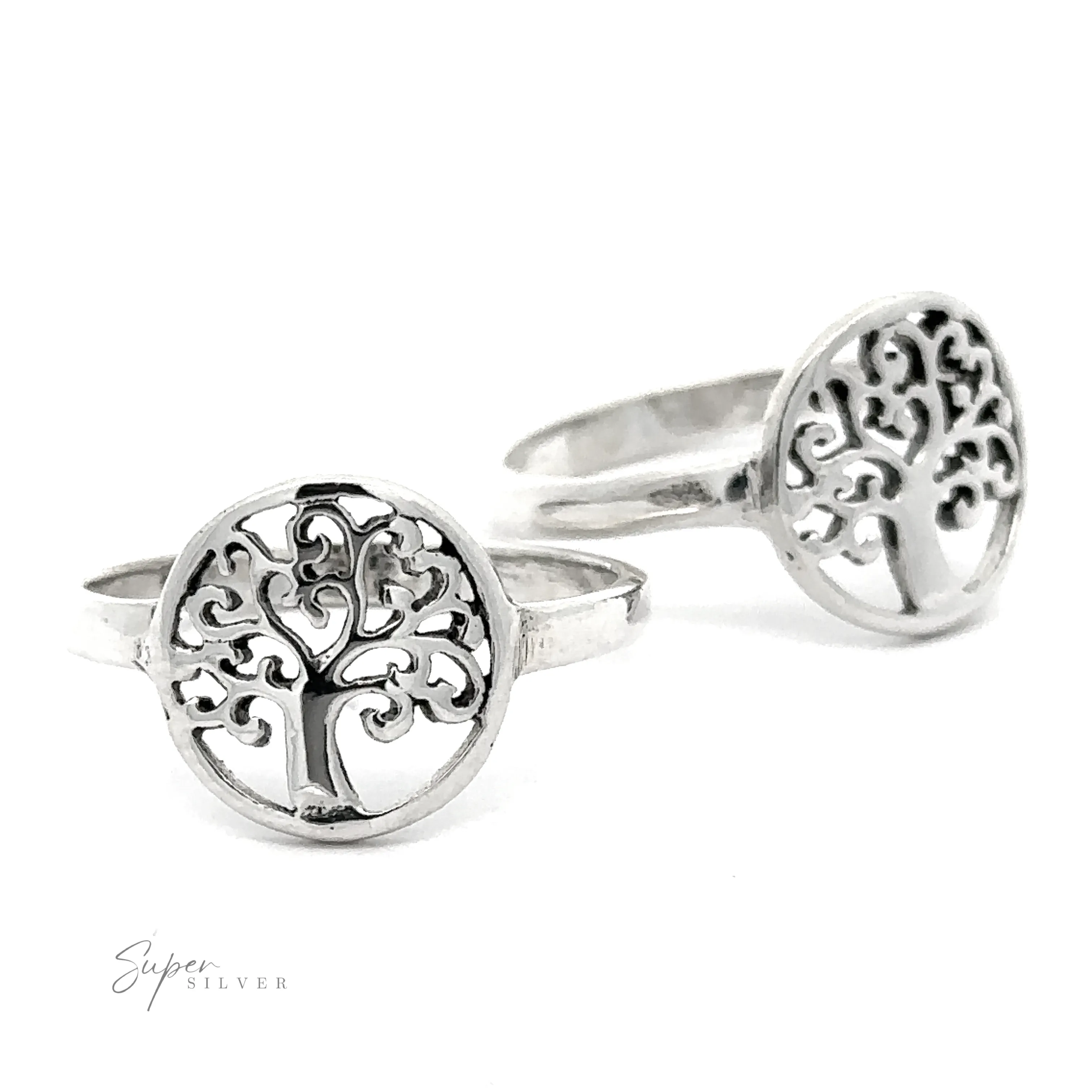 Tree Of Life Ring With Swirling Branch Design