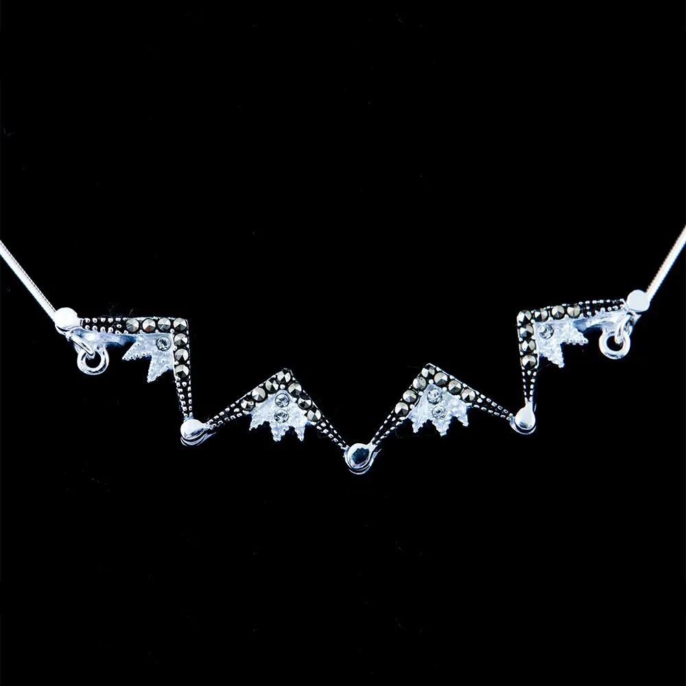 Two-Way Magnetic Star of Bethlehem Necklace with Gemstones