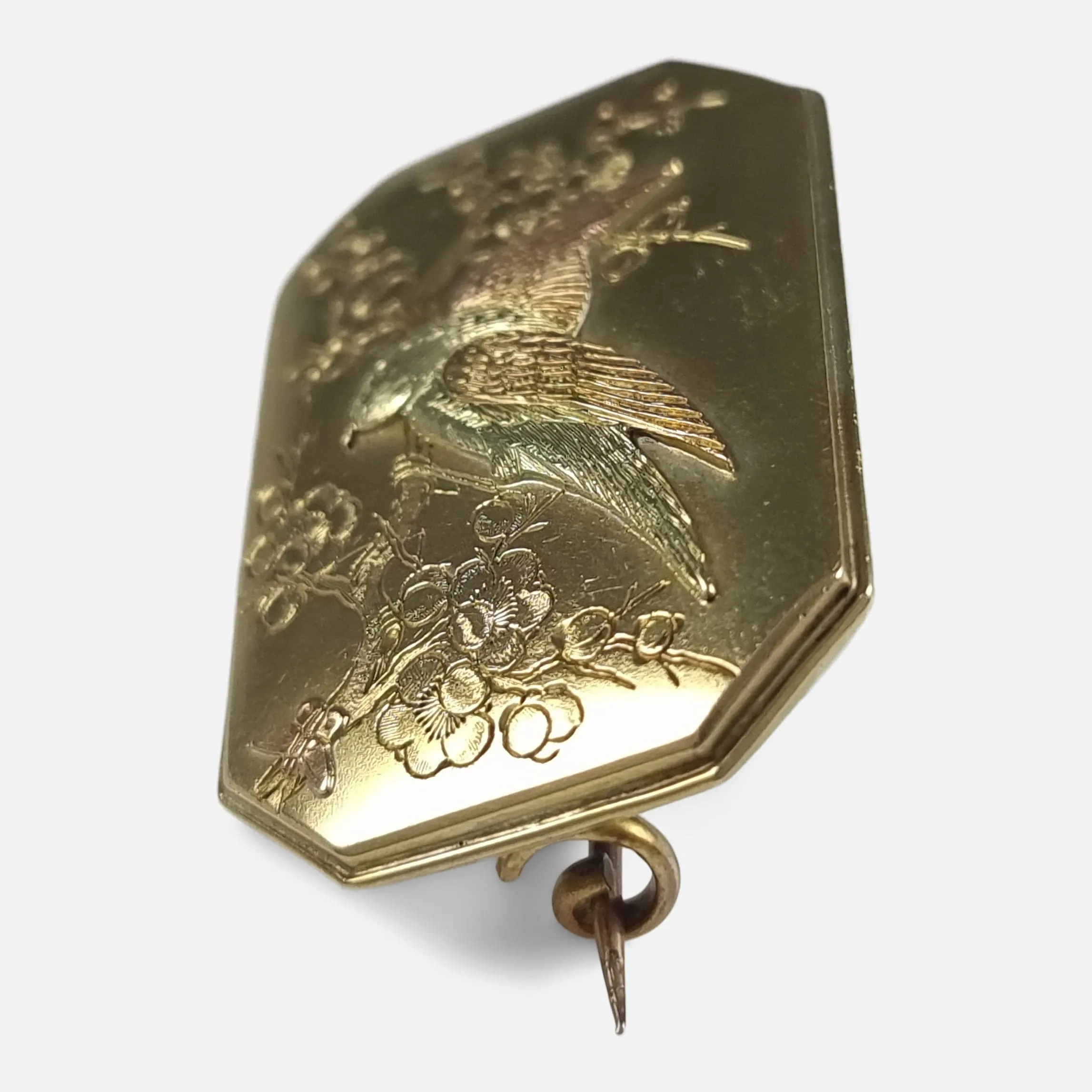 Victorian 15ct Gold Aesthetic Movement Plaque Brooch