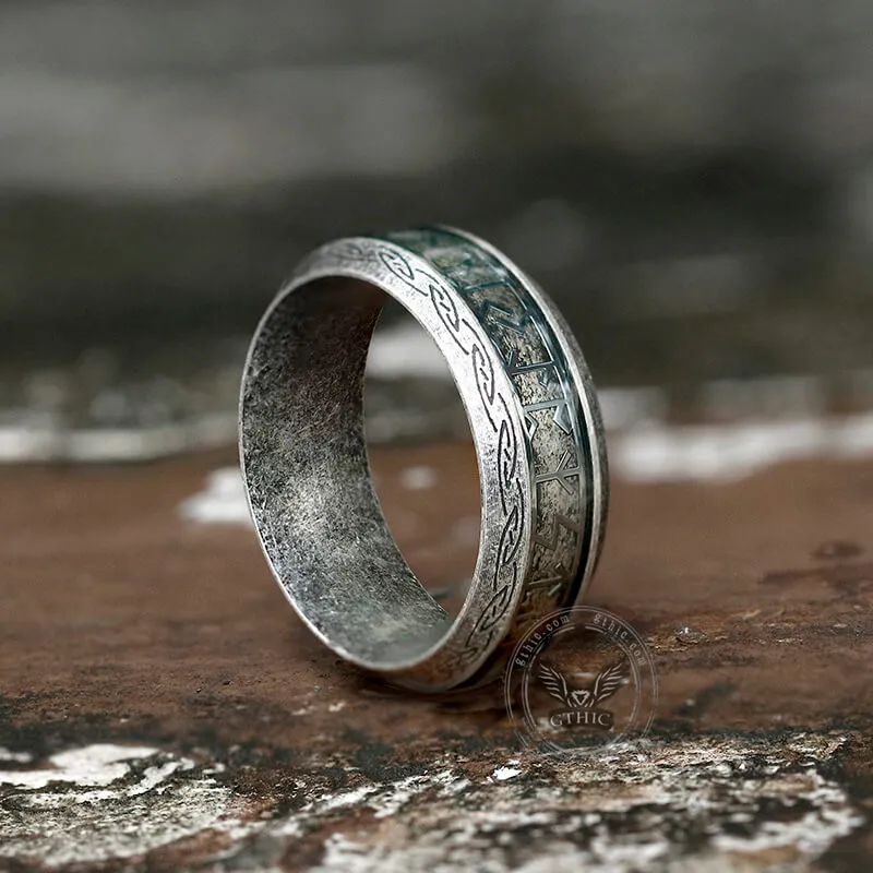 Viking Celtic Knot Runes Stainless Steel Ring