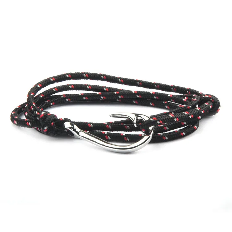 Viking Miansai Style Navy Style Fish Hook Anchor Bracelet