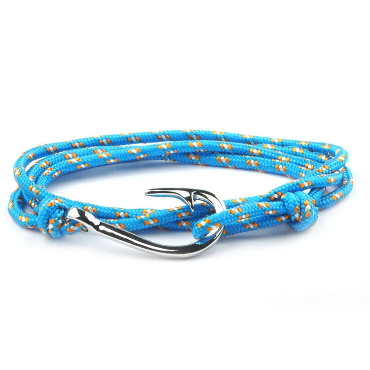 Viking Miansai Style Navy Style Fish Hook Anchor Bracelet