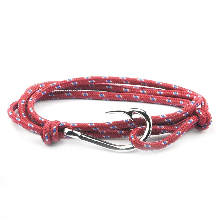 Viking Miansai Style Navy Style Fish Hook Anchor Bracelet