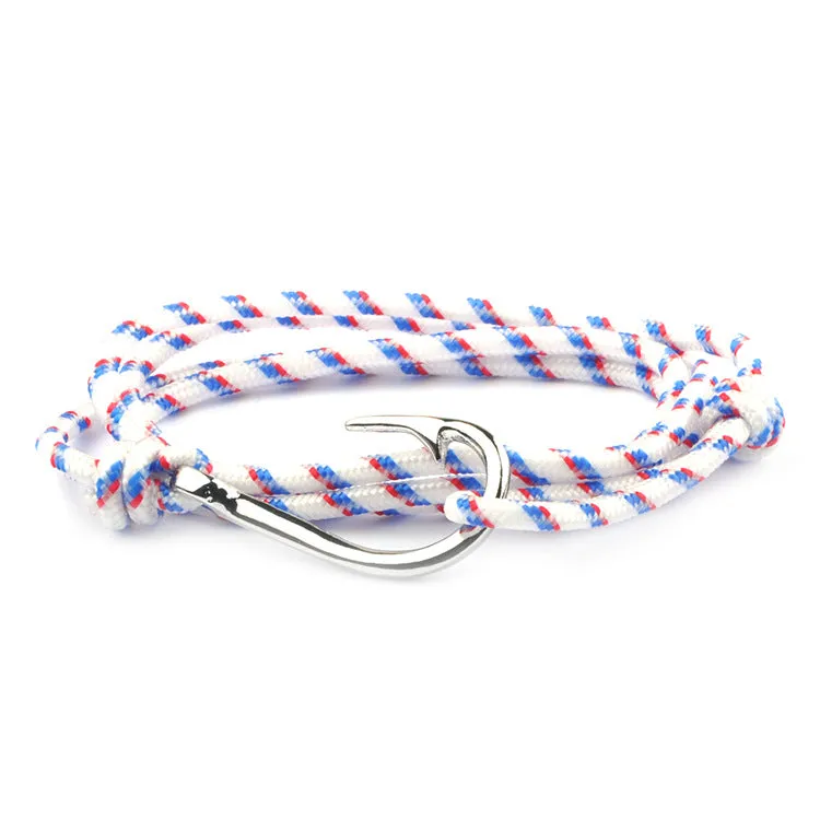 Viking Miansai Style Navy Style Fish Hook Anchor Bracelet