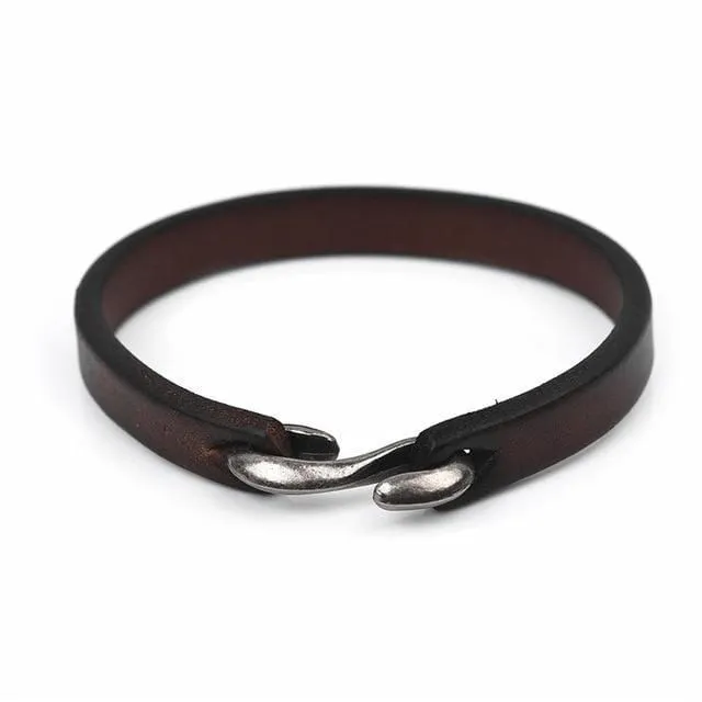 Vintage Leather Hook Bracelet