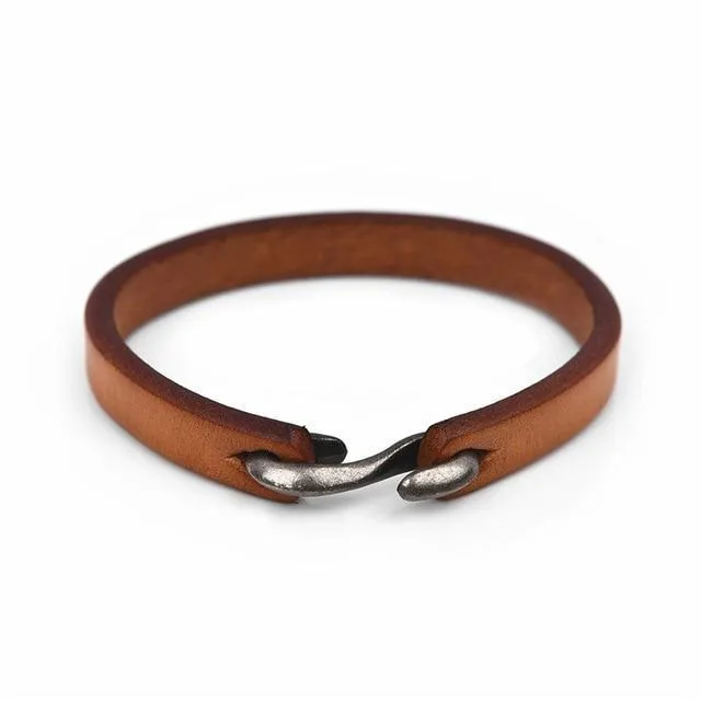 Vintage Leather Hook Bracelet