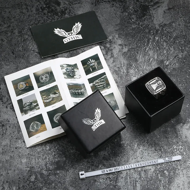 Vintage Masonic Stainless Steel Men's Ring