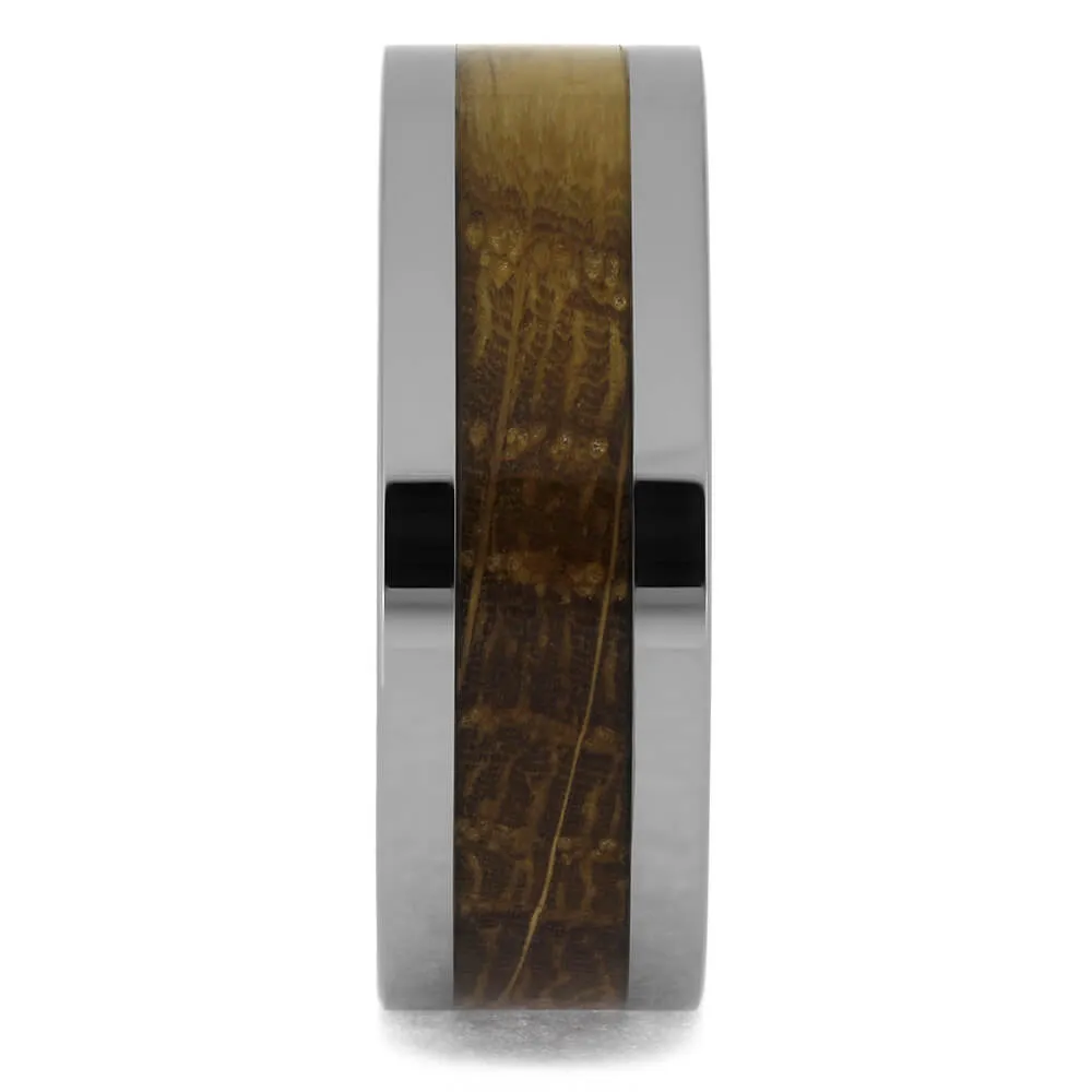 Whiskey Barrel Oak Wood & Tungsten Men's Wedding Band