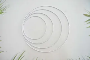 White Powder Coated Metal Rings / Hoops